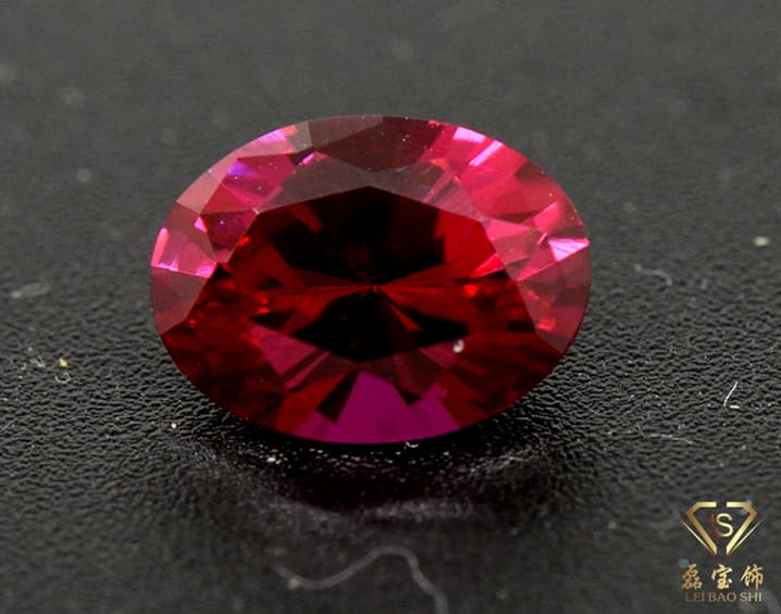 AAAAA Grade Synthetic Corundum Ruby Oval shape faceted gemst